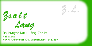 zsolt lang business card